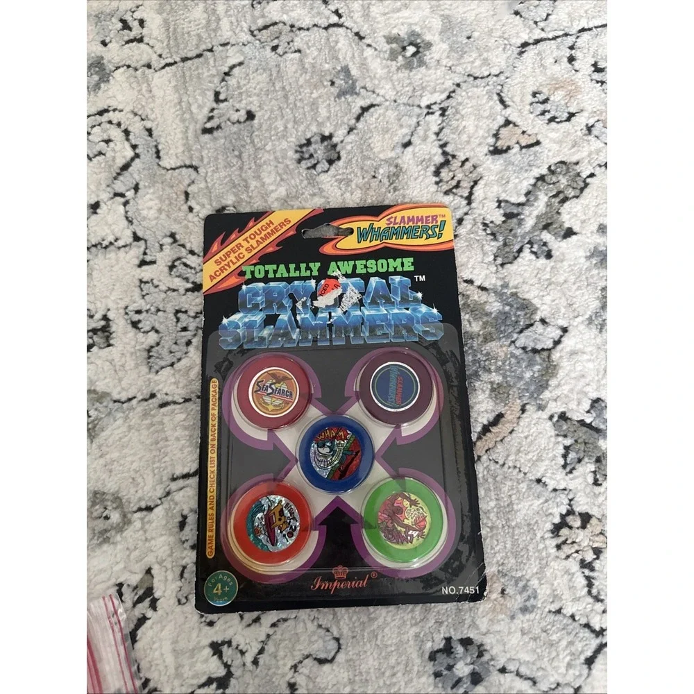 Pogs 1994 Crystal Slammer Whammers NOS Imperial Sealed Super Touch Acrylic 7451